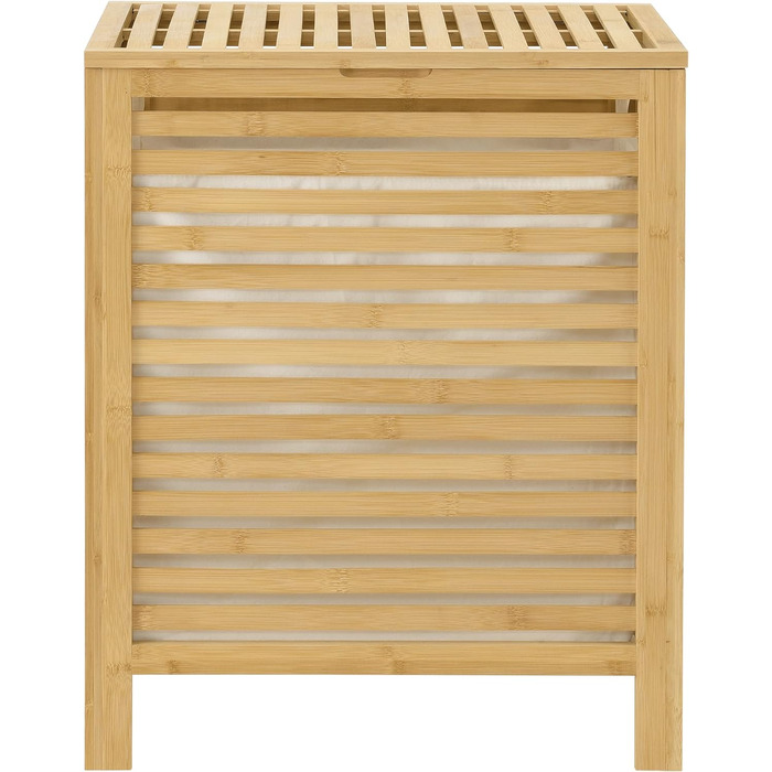 Бамбуковий кошик для білизни en.casa Skövde 65 л, знімний мішок, 50,5x35,5x60 см