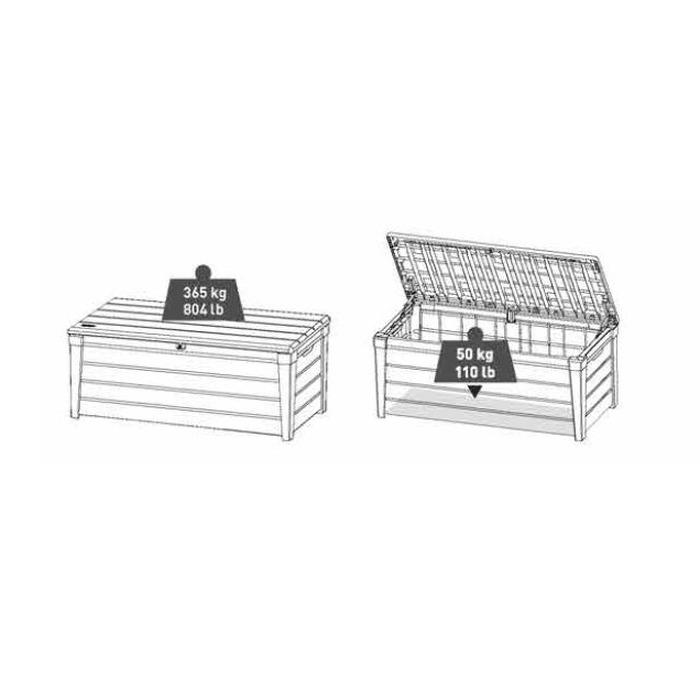 Садова скриня Keter BRIGHTWOOD STORAGE BOX 455 л, коричнева
