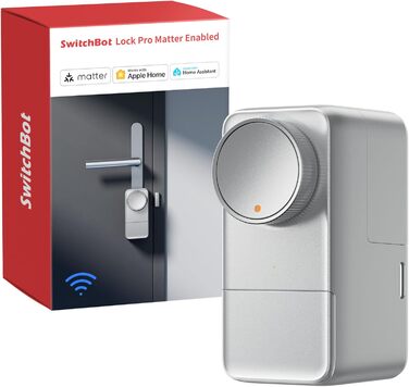 SwitchBot Smart Lock Pro Matter Silver: Розумний замок з акумулятором, підтримка Matter, WiFi, Apple Home, Alexa, Google Home, IFTTT