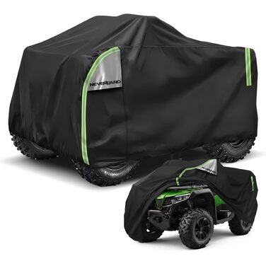 Водонепроникний захисний чохол для квадроцикла NEVERLAND Quad ATV XXXL (256 x 110 x 120 см), чорно-сріблястий/зелений
