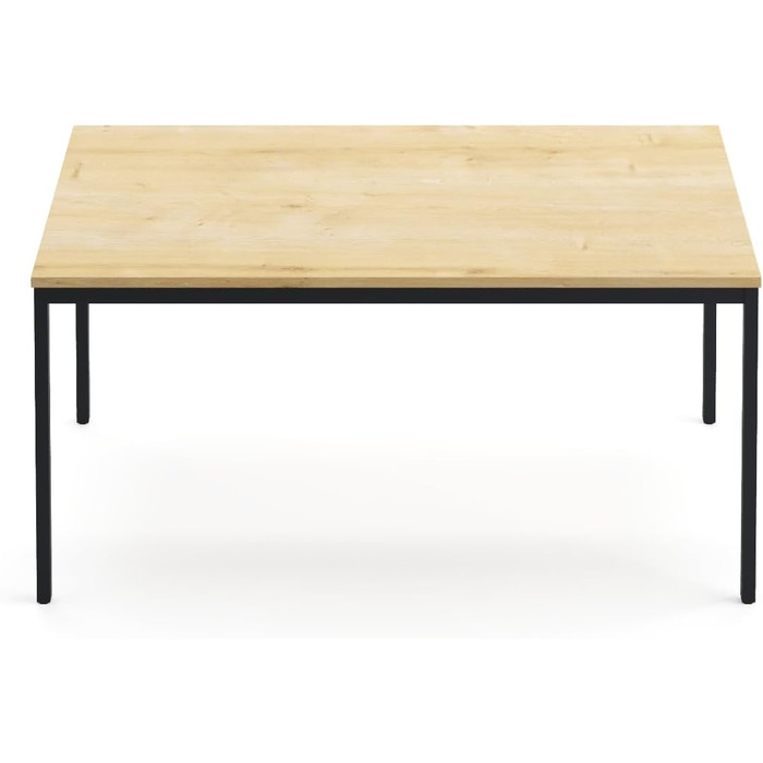 Стіл furni24 160x80x75 см, сталь, дуб, для офісу, кухні, геймінгу, TÜV/GS, легкий монтаж, багатофункціональний, антрацит