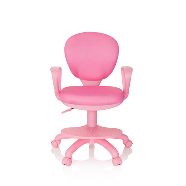 Дитячий стілець / дитячий письмовий стілець KID COLOUR тканина рожевий hjh OFFICE