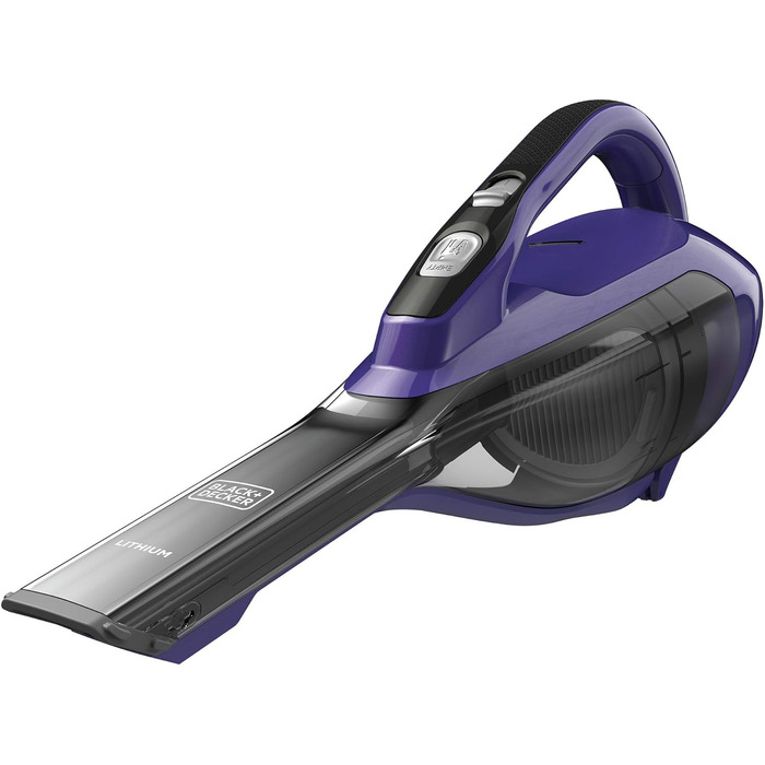 Акумуляторний ручний пилосос BLACK+DECKER Dustbuster 10,8В 2,5Аг з турбо-щіткою для шерсті тварин, широким соплом, 2-ступеневою фільтрацією, зарядним кабелем і настінним кріпленням