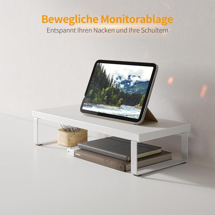 Кутовий письмовий стіл CubiCubi 120x120 см, білий, з полицею для монітора та шухлядами, комп'ютерний стіл для офісу, простий монтаж, місткий, компактний L-подібний стіл