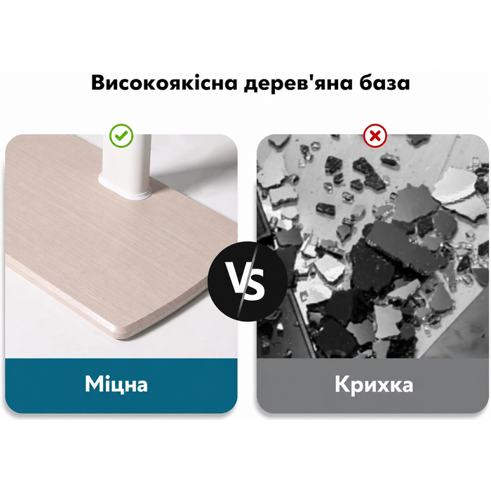 Підставка для телевізора FITUEYES на ніжках з дерев'яною базою, поворотна ±30°, для екранів 32-70 дюймів (до 40 кг)