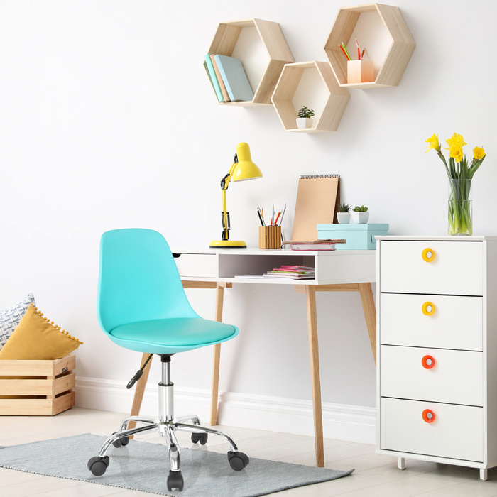 Дитячий стілець-крісло FANCY II, обертовий, бірюзовий, hjh OFFICE