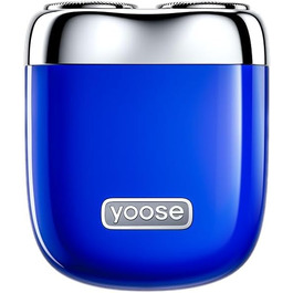 Електрична бритва Yoose MINI для чоловіків, водонепроникна IPX7, з мотором 8000 об/хв, Type-C, синя