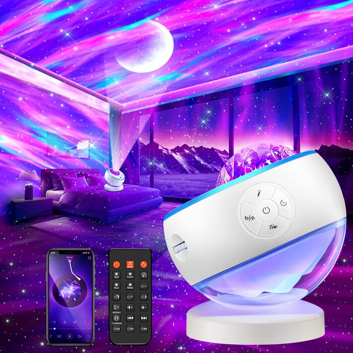 Проєктор зоряного неба Sternenhimmel з Bluetooth, нічник для дітей та дорослих, 300 режимів, білий колір, декор кімнати