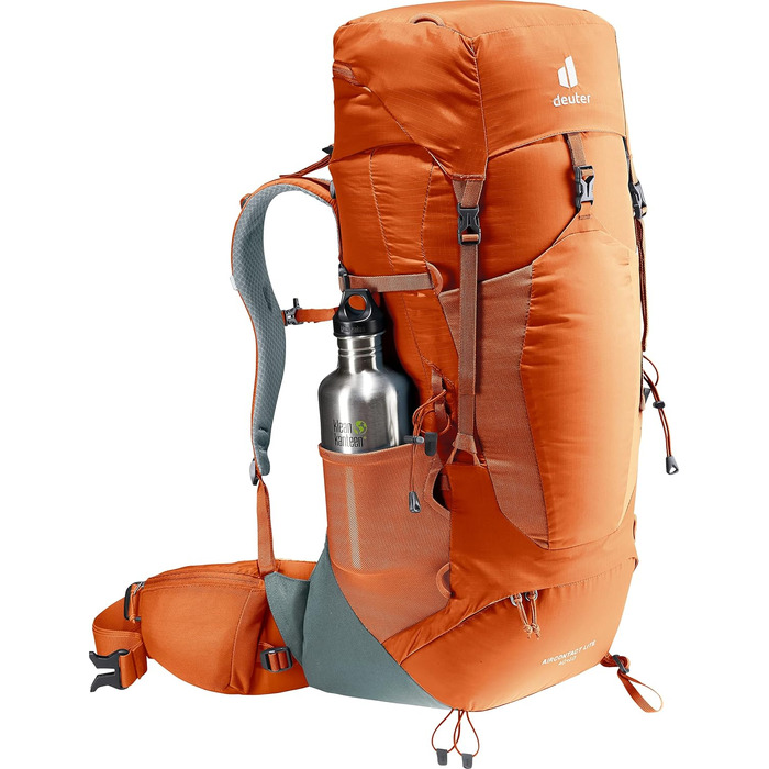Рюкзак Deuter Aircontact Lite 40+10 л для трекінгу, каштаново-бірюзовий, легкий, одноколірний