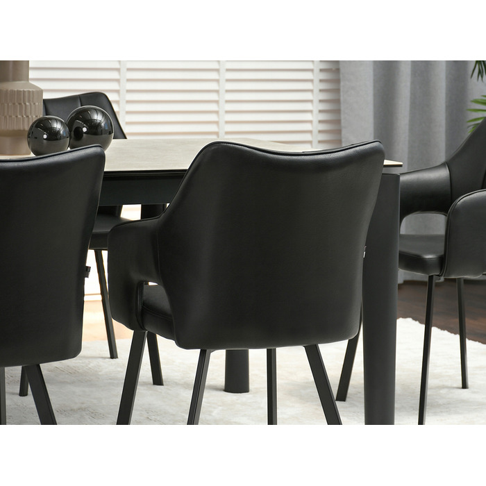 Стілець Mebel-Partner, штучна шкіра, чорний, 1 шт.