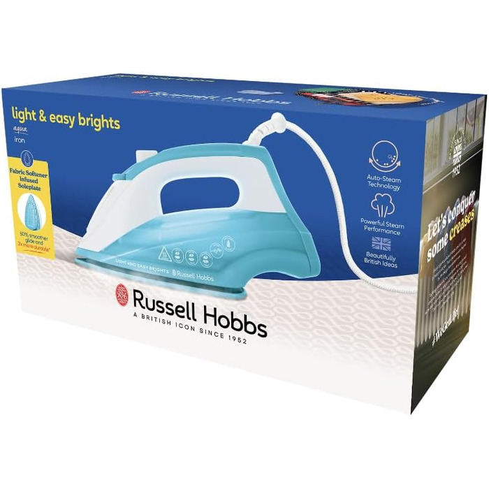 Парова праска Russell Hobbs 26482-56, 2400 Вт, керамічна підошва, з функцією вертикального відпарювання та системою антикальцін