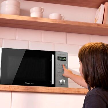 Мікрохвильова піч Cecotec Proclean 5010 Inox Wave, 20л, 1150 Вт, нержавіюча сталь, 8 програм, LED-дисплей
