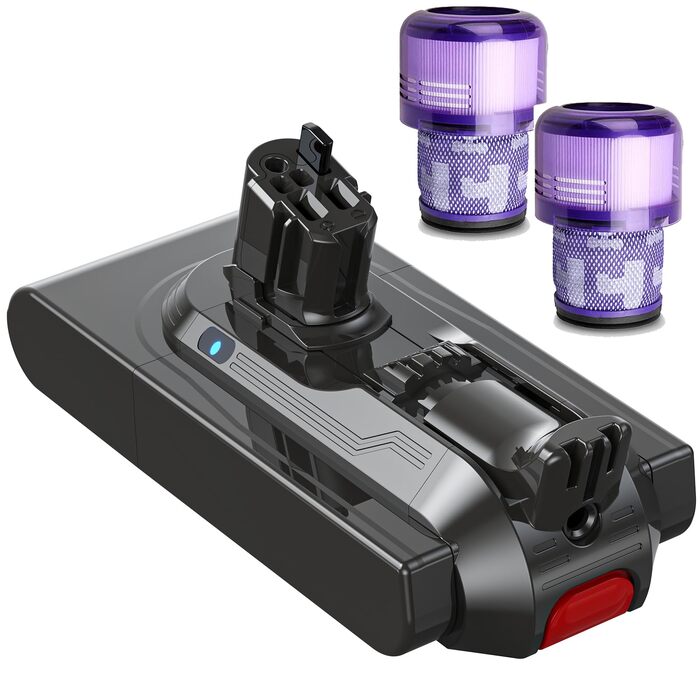 Акумулятор Keenstone V8 8000mAh для Dyson SV10 V8 Absolute Animal Motorhead Fluffy Slim Total Clean (3 фільтри в комплекті)