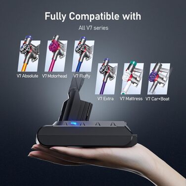 Акумулятор Keenstone V8 8000mAh для пилососа Dyson SV10 V8 (Absolute, Animal, Motorhead, Fluffy) + 3 фільтри