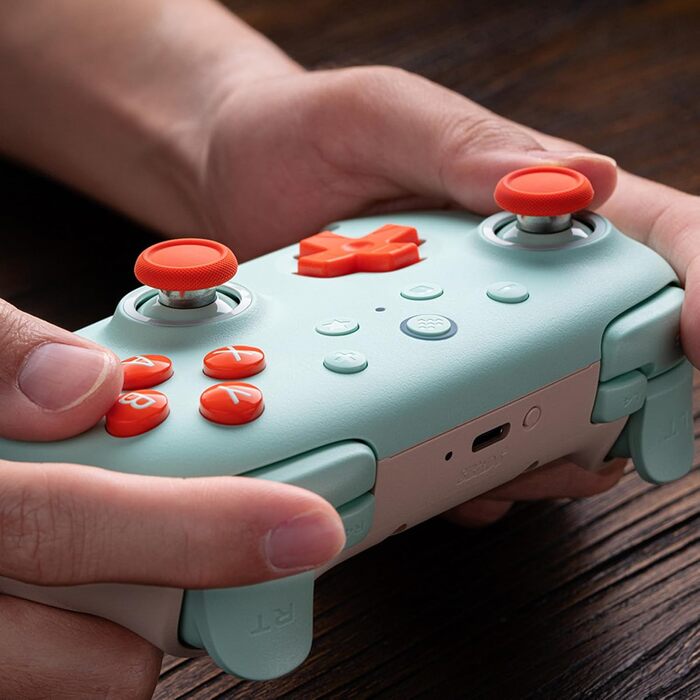 8BitDo Ultimate 2C Бездротовий Контролер для ПК Windows та Android, 1000 Гц, Hall-ефект, Turbofunktion (Світло-зелений)