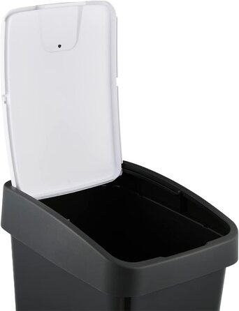 Преміум контейнер для сміття Keeeper з фліп-кришкою, Soft Touch, 45 л, графітово-сірий