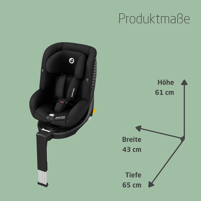 Дитяче автокрісло Maxi-Cosi Mica 360 S Comfort i-Size (40–150 см), ISOFIX, Authentic Black