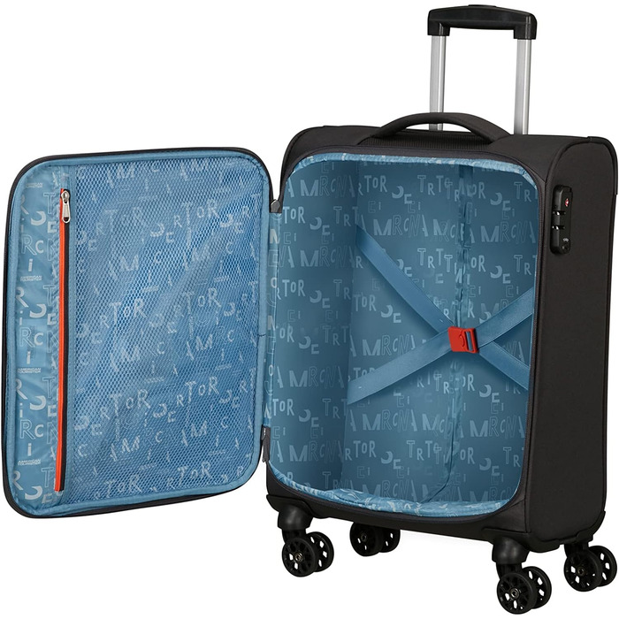 Валіза American Tourister Sea Seeker Spinner S 55 см 36 л, сіра (Charcoal Grey), ручна поклажа
