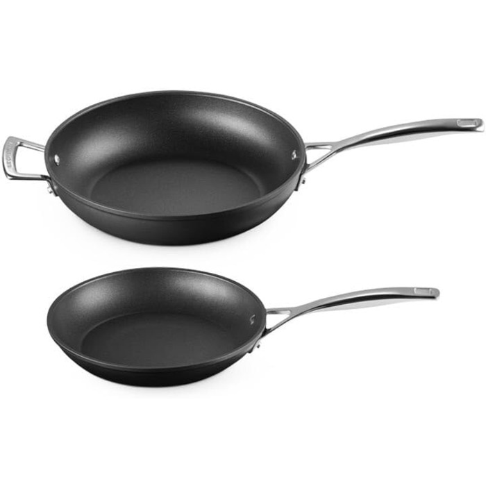 Сковорода LE CREUSET з антипригарним покриттям, алюміній, 24/28 см, для всіх плит (включно з індукцією), антрацит/срібло