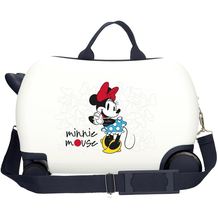 Дитяча валіза Disney Minnie Magic, біла, 45x31x20 см, ABS пластик, 24,6 л, 1,8 кг, 4 колеса, ручна поклажа