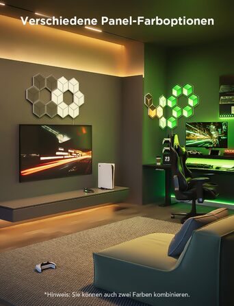 Світлодіодна 3D панель Govee Glide Hexagon Ultra, RGBIC, Wi-Fi, 10 панелей, 129 LED, сумісна з Alexa, для геймерської кімнати, декору стін