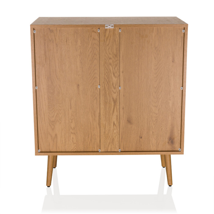 Комод BOHEO K 80x40x91 см 3 шухляди ротанг плетений дуб hjh LIVING