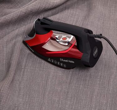 Праска парова Russell Hobbs 25090-56 з кераміко-турмаліновою підошвою, 2600 Вт, функція самоочищення, антикальк, регульована температура для всіх тканин