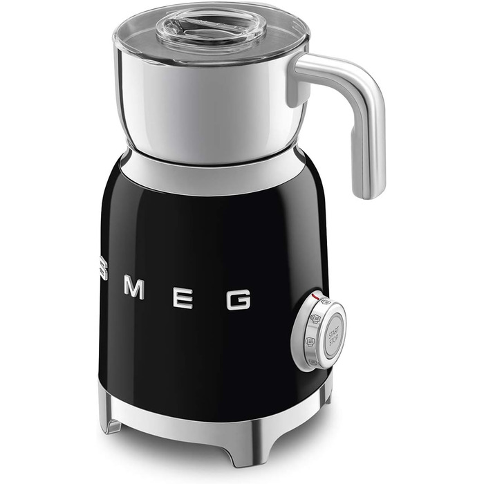 Smeg MFF01CREU Молокозбивач індукційний, 6 програм, 600 мл, чорний