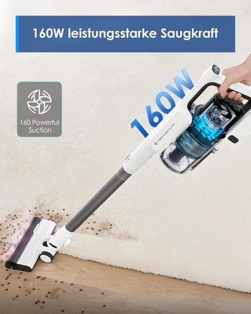 Бездротовий пилосос Tineco A30S 160W, 20000 Па, 60 хв, ручний, 1 л контейнер, ZeroTangle щітка, для підлоги, килимів, шерсті тварин