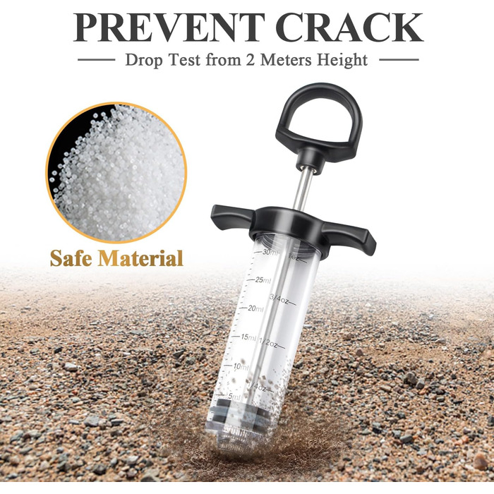 Набір для ін'єкцій м'яса Tri-Sworker (3 голки) для коптильні, пластик, 28г - для індички, свинини, курячої грудки