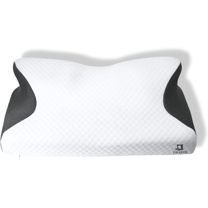 Ортопедична подушка Drader з піни Memory Foam, ергономічна для сну на боці, спині та животі, підтримка шиї, проти болю в спині та шиї, антихропіння