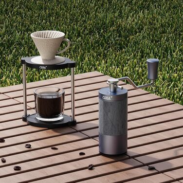 Ручна кавомолка для зерен Kaffee, професійна, з регулюванням помелу (90 позицій) для френч-пресу та пуроверу