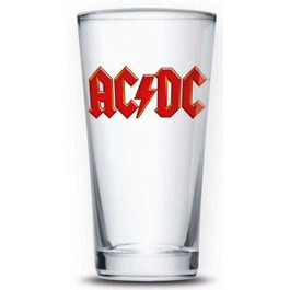 Склянка AC/DC прозора, 9х9х15 см - офіційний мерч для фанатів
