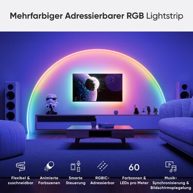 Nanoleaf Holiday String Lights 25м - RGB, 300 LED, 18W, IP44, 220-240VAC, EU