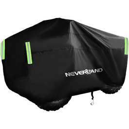 Водонепроникний чохол для квадроцикла NEVERLAND ATV XL (256x110x120 см), захисний покрив з тканини 210D Oxford, UV-захист та світловідбиваючими смугами, чорний