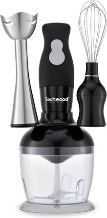 Міксер 3-в-1 Techwood TMS-8366, чорний, універсальний кухонний прилад