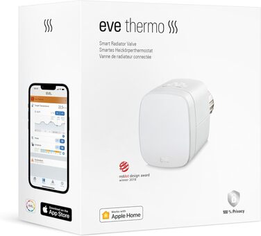 Розумний термостат для радіатора Eve Thermo (Apple HomeKit), білий
