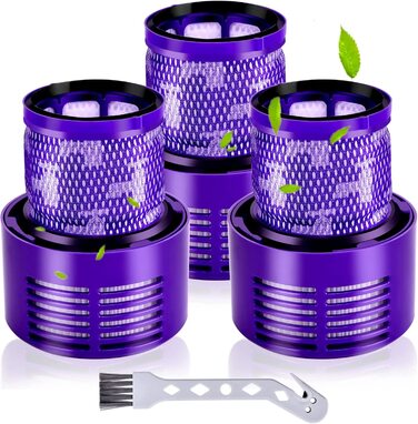Фільтр для пилососа Dyson V10 (3 шт) Rebirthcare, змінний HEPA-фільтр для Cyclone V10 Animal/Absolute/Motorhead/Total Clean, бездротовий, заміна DY-969082-01