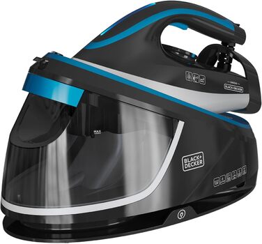 Парова праска-станція BLACK+DECKER BXSS2401E, 2400 Вт, знімний бак 1,5 л, паровий удар 200 г/хв, регулювання температури, ECO-режим, готовність за 1 хвилину