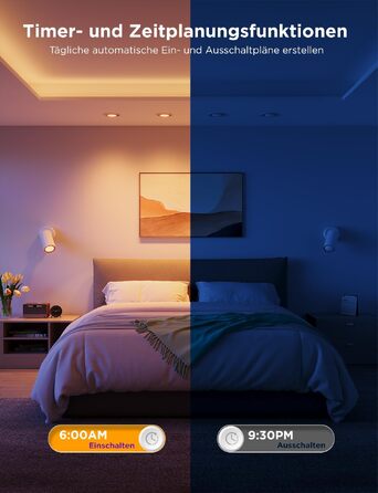 Розумні LED лампи Govee GU10 RGBWW, підтримка Matter, Alexa, Google Home, керування через Wi-Fi, зміна кольорів, синхронізація з музикою, диммер, набір 2 шт.