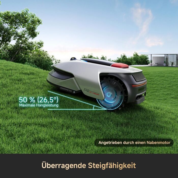 Робот-газонокосар Dreame A1 Pro без дроту, LiDAR 360°, 2000 м², керування через додаток, OmniSense, розумне уникнення перешкод (56.5 x 27 x 43.9 см)