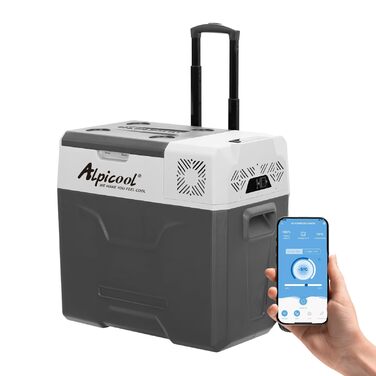 Автомобільний холодильник Alpicool CX50 50л компресорний, портативний, з USB, колесами та телескопічною ручкою для авто, кемпінгу, вантажівок, човнів