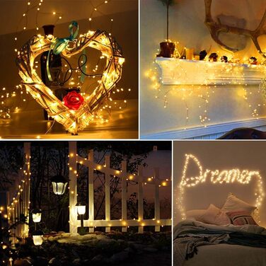 LED гірлянда для дому та саду 50м, 500 LED, мідний дріт, зірковий ефект, димування, пульт, вологостійка, для декору, на Новий Рік