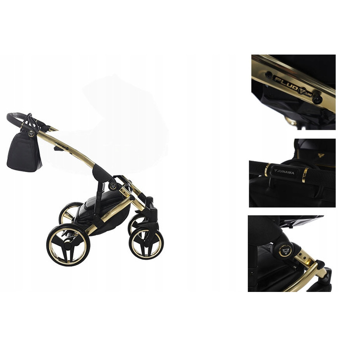 Дитячий візок 2в1 Junama Diamond S Line V2 Black/gold