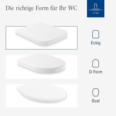 Сидіння для унітаза Villeroy & Boch Architectura D-подібне, білий глянцевий (Alpin), з мікроліфтом (SoftClose), знімне, термопласт (Duroplast), арт. 98M9C101