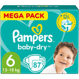 Підгузки Pampers Baby Dry розмір 6, 87 шт (13-18 кг)