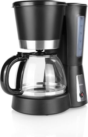 Кавоварка Tristar CM-1236, 1,2 л, з функцією підігріву, чорна, скляний глечик на 12 чашок