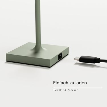 SIGOR Nuindie 2.0 - LED-лампа на акумуляторі, диммування, для дому та саду, IP54, USB-C, 12 годин роботи, салатовий (Pocket (USB-C))