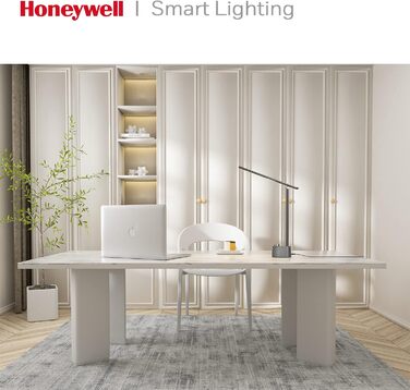 Світлодіодна настільна лампа Honeywell HWT-H01 з USB, диммована, захист очей, портативна, біла, для читання та роботи