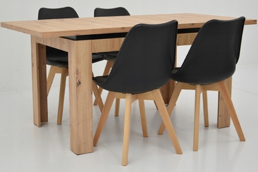 Набір з 4 стільців та столу 80x120 у скандинавському стилі ARTISAN SALON